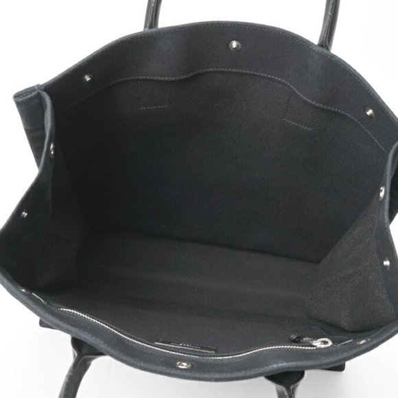 Saint Laurent SAINT LAURENT Rive Gauche Tote Bag 632539 Canvas Black S-157033 - Picture 9 of 10